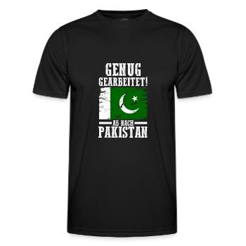 Urlaub Pakistaner Pakistan - Männer Funktions-T-Shirt - Schwarz - Vorne - AI Model Male 178 dark (178cm)
