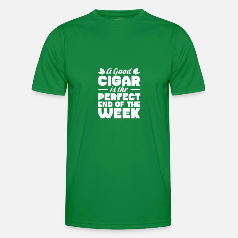 Zigarre Rauchen Raucher Tabak Zigarren Geschenk Männer Funktions-T-Shirt