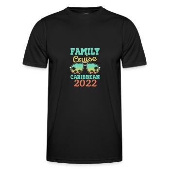 Kreuzfahrt 2022 Karibik - Männer Funktions-T-Shirt - Schwarz - Vorne - AI Model Male 178 dark (178cm)