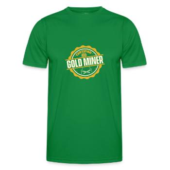 Goldbergbau Goldmine - Männer Funktions-T-Shirt - Kelly Green - Vorne - AI Model Male 178 dark (178cm)