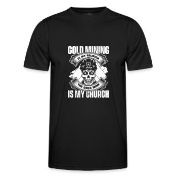 Gold Mining Gold Mine - Men's Functional T-Shirt - black - Front - AI Model Male 178 dark (178cm)