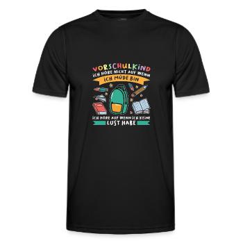 Vorschule Anfang Vorschulkind Geschenk - Männer Funktions-T-Shirt - Schwarz - Vorne - AI Model Male 178 dark (178cm)