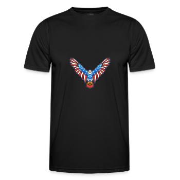 American Bald Eagle American 4th of July Patriotic - Männer Funktions-T-Shirt - Schwarz - Vorne - AI Model Male 178 dark (178cm)