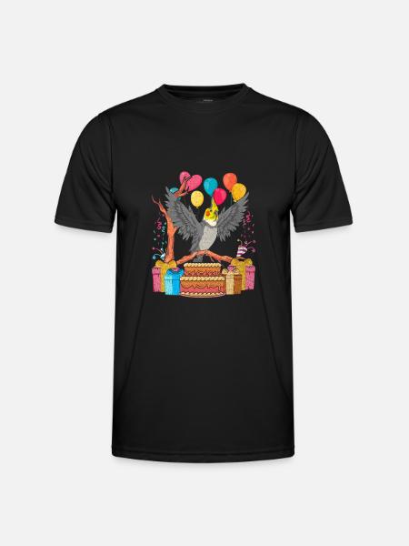Bird Birthday Gift Cockatiel - Men's Functional T-Shirt - black