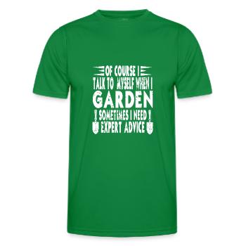 Bien sûr, je me parle à moi-même quand je jardine drôle - T-shirt sport Homme - vert - Devant - AI Model Male 178 dark (178cm)