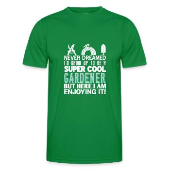 Never Dreamed To Be A Super Cool Gardener Funny - Männer Funktions-T-Shirt - Kelly Green - Vorne - AI Model Male 178 dark (178cm)
