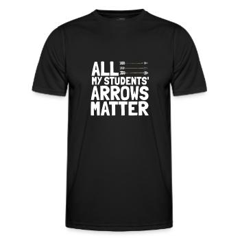 Tir à l’arc Flèche Tir à l’arc Tir à l’arc - T-shirt sport Homme - noir - Devant - AI Model Male 178 dark (178cm)