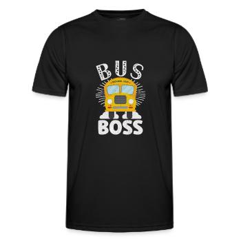 Schulbusfahrer Sei Nett Zum Schulbusfahrer - Männer Funktions-T-Shirt - Schwarz - Vorne - AI Model Male 178 dark (178cm)