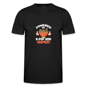 K-Pop Ramen - Men's Functional T-Shirt - black - Front - AI Model Male 178 dark (178cm)