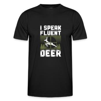 Buck Deer Hunting Hunter Vintage I - T-shirt sport Homme - noir - Devant - AI Model Male 178 dark (178cm)