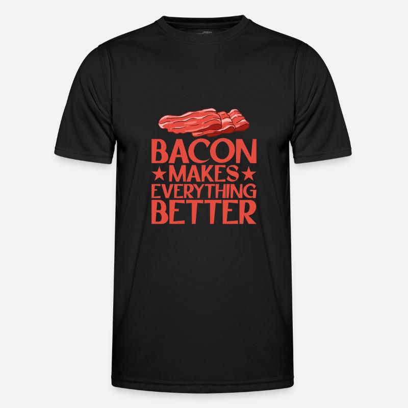 Bacon Makes Everything Better 13 - Men's Functional T-Shirt - black