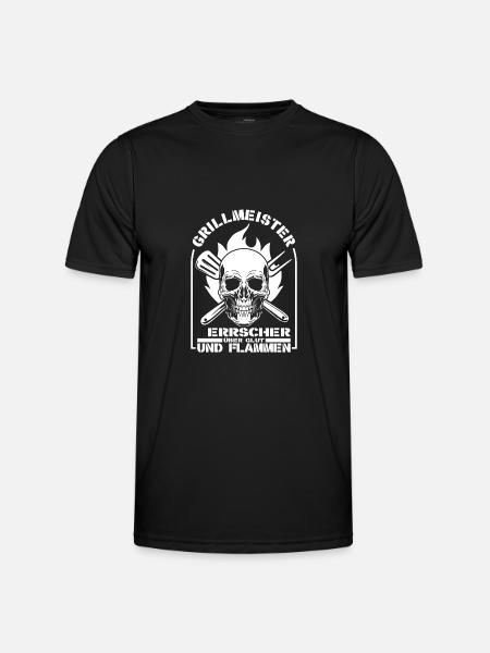 Grillen Grillmeister BBQ - Männer Funktions-T-Shirt - Schwarz
