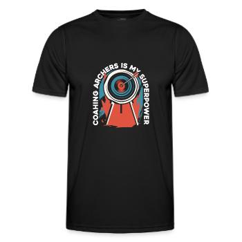 Tir à l’arc Flèche Tir à l’arc Tir à l’arc - T-shirt sport Homme - noir - Devant - AI Model Male 178 dark (178cm)