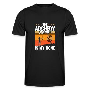 Tir à l’arc Flèche Tir à l’arc Tir à l’arc - T-shirt sport Homme - noir - Devant - AI Model Male 178 dark (178cm)