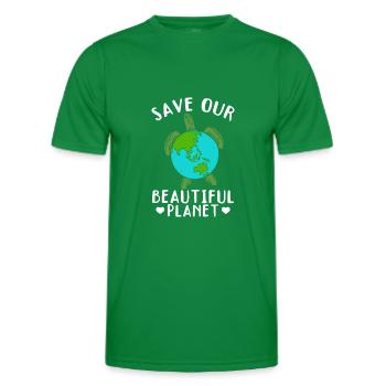 Rettet die Schildkröten Rettet unseren schönen - Männer Funktions-T-Shirt - Kelly Green - Vorne - AI Model Male 178 dark (178cm)