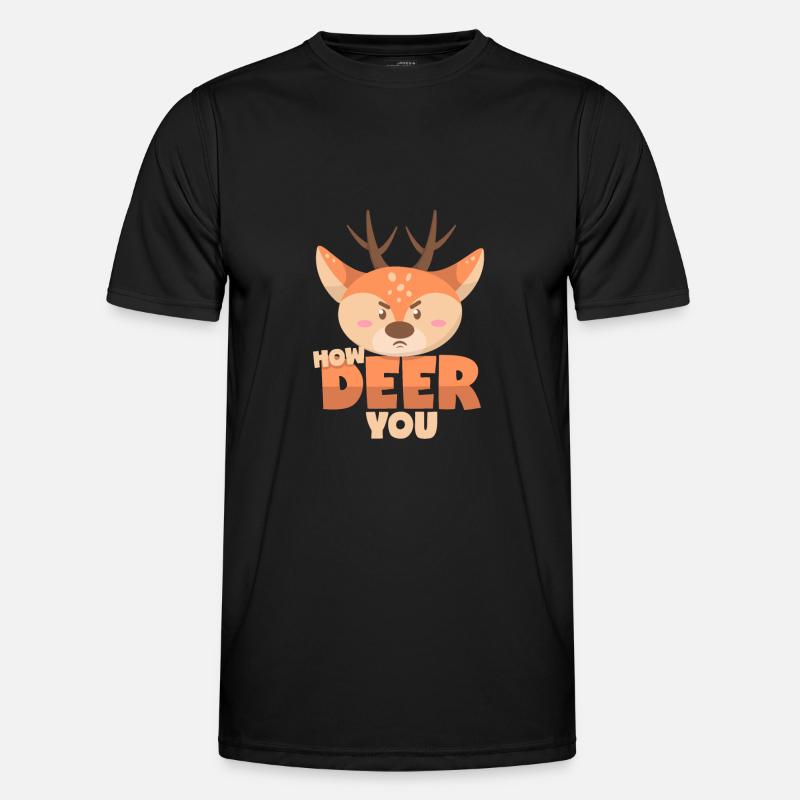 Deer: How Deer You - Men's Functional T-Shirt - black