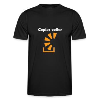 Copier Coller Programmer Software Developer Nerd G - Männer Funktions-T-Shirt - Schwarz - Vorne - AI Model Male 178 dark (178cm)