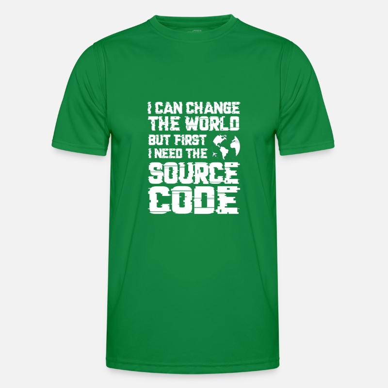 I Can Change The World But First I Need The Source Männer Funktions-T-Shirt