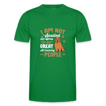 Goldendoodle Ich Bin Nicht Verwöhnt Lustige - Männer Funktions-T-Shirt - Kelly Green - Vorne - AI Model Male 178 dark (178cm)