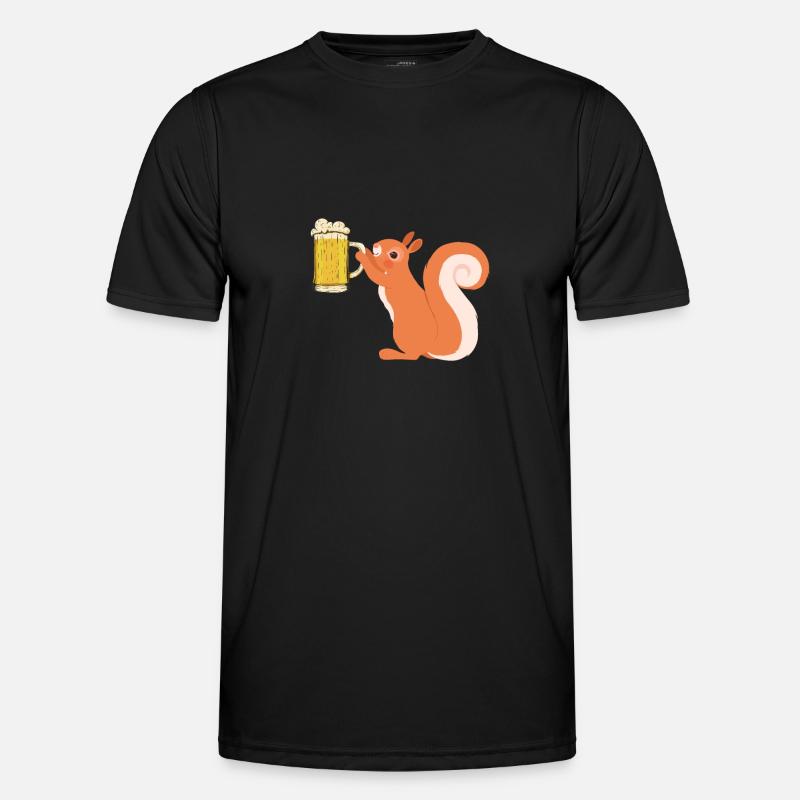 Squirrel, funny squirrel, squirrel - Men's Functional T-Shirt - black