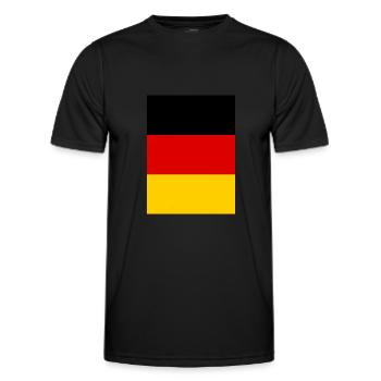 Germany Flag Germany German Flag German - Men's Functional T-Shirt - black - Front - AI Model Male 178 dark (178cm)