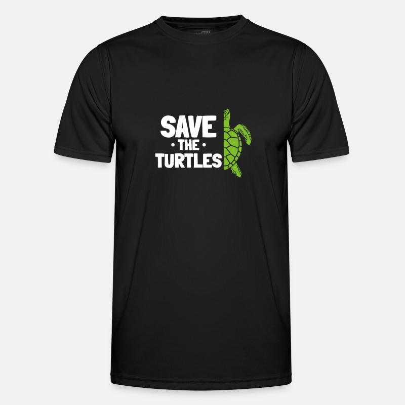 Save the turtles - Men's Functional T-Shirt - black