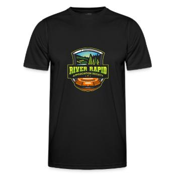 Rafting Wildwasser Kanu Kajak - Männer Funktions-T-Shirt - Schwarz - Vorne - AI Model Male 178 dark (178cm)