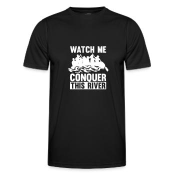 Rafting Wildwasser Kanu Kajak - Männer Funktions-T-Shirt - Schwarz - Vorne - AI Model Male 178 dark (178cm)