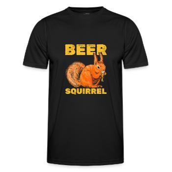 Drôle d’écureuil, drôle d’écureuil - T-shirt sport Homme - noir - Devant - AI Model Male 178 dark (178cm)