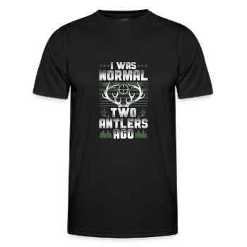 Buck Deer Hunting Hunter Vintage - T-shirt sport Homme - noir - Devant - AI Model Male 178 dark (178cm)