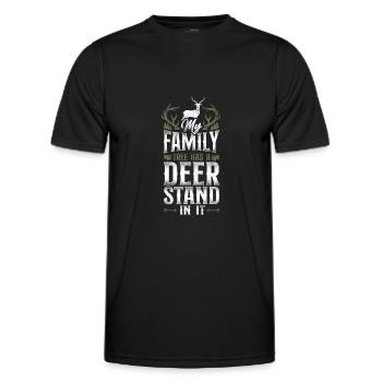 Buck Deer Hunting Hunter Vintage - T-shirt sport Homme - noir - Devant - AI Model Male 178 dark (178cm)