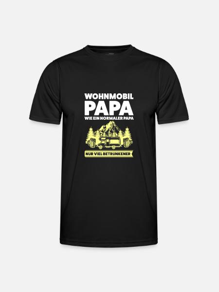 Camper Papa Wohnmobil Geschenk - Männer Funktions-T-Shirt - Schwarz