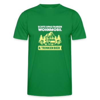 Camper Opa Camping Geschenk - Männer Funktions-T-Shirt - Kelly Green - Vorne - AI Model Male 178 dark (178cm)