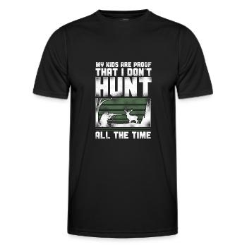Buck Deer Hunting Hunter Vintage - T-shirt sport Homme - noir - Devant - AI Model Male 178 dark (178cm)