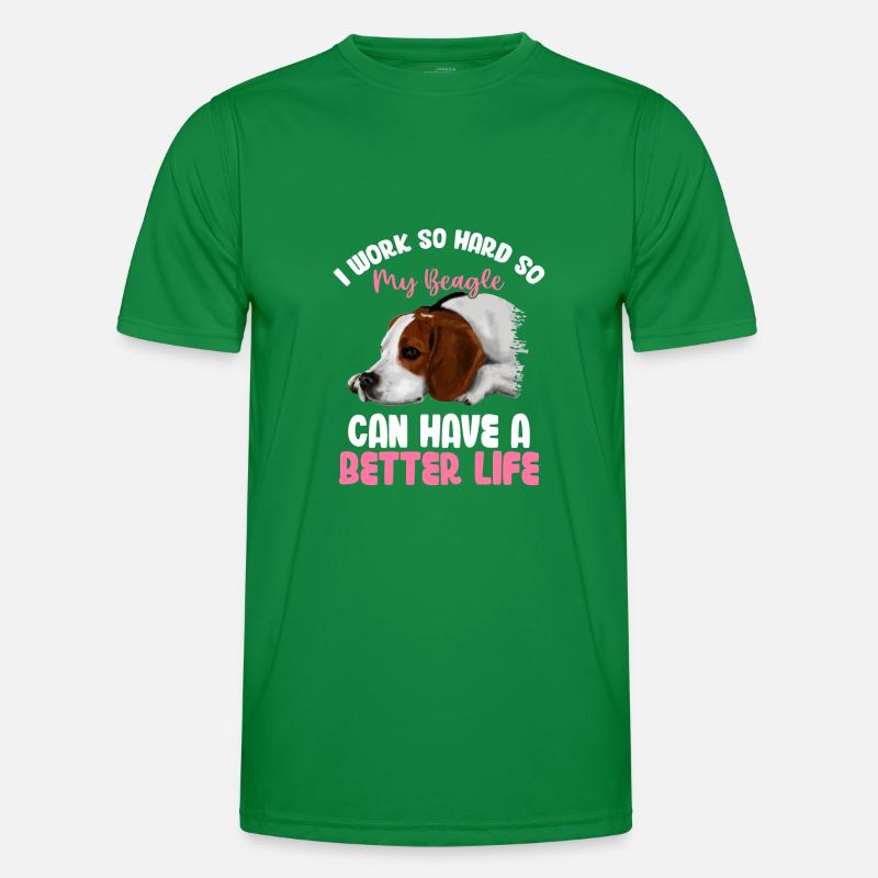 Work so hard for my beagle funny Men's Functional T-Shirt