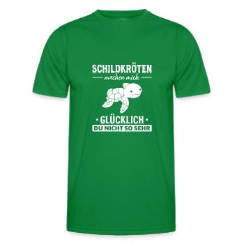 Schildkröten Machen Mich Glücklich Du Nicht So - Männer Funktions-T-Shirt - Kelly Green - Vorne - AI Model Male 178 dark (178cm)