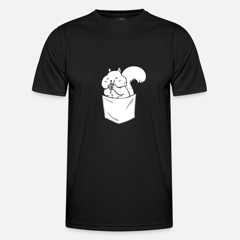 Funny squirrel, squirrel, cute - Men's Functional T-Shirt - black
