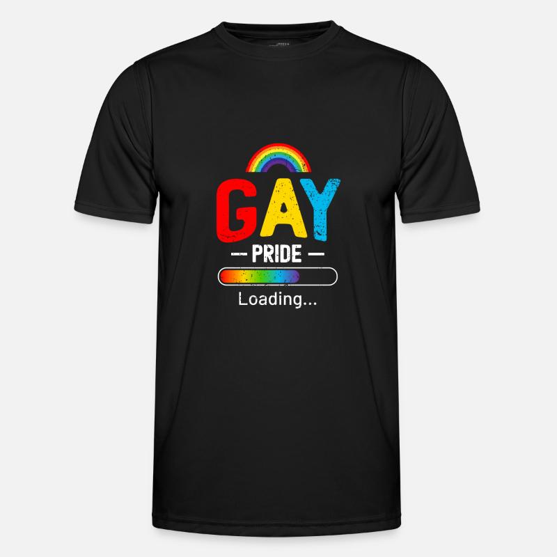 Gay Pride Loading - Men's Functional T-Shirt - black