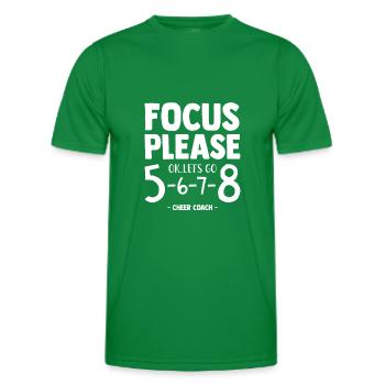 Focus Please Ok Let's Go Cheer Coach Cheerleading - Männer Funktions-T-Shirt - Kelly Green - Vorne - AI Model Male 178 dark (178cm)