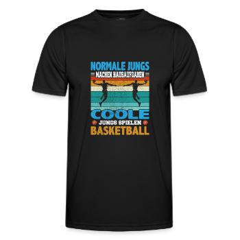 Basketball Dunking Spieler Korbleger Spruch - Männer Funktions-T-Shirt - Schwarz - Vorne - AI Model Male 178 dark (178cm)