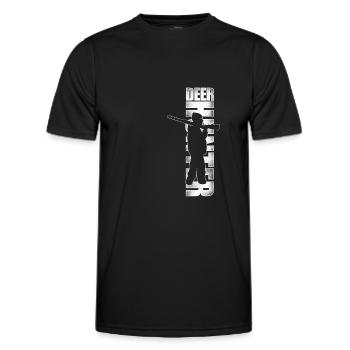 Buck Deer Hunting Hunter Vintage - T-shirt sport Homme - noir - Devant - AI Model Male 178 dark (178cm)
