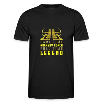 Tir à l’arc Flèche Tir à l’arc Tir à l’arc - T-shirt sport Homme - noir - Devant - AI Model Male 178 dark (178cm)