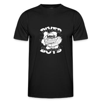 Rafting Wildwasser Kanu Kajak - Männer Funktions-T-Shirt - Schwarz - Vorne - AI Model Male 178 dark (178cm)