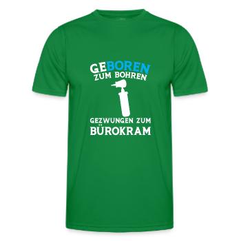 Zahn Zahnarzt Bohren Zahn Geschenk - Männer Funktions-T-Shirt - Kelly Green - Vorne - AI Model Male 178 dark (178cm)