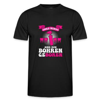 Zahn Zahnarzt Bohren Zahn Geschenk - Männer Funktions-T-Shirt - Schwarz - Vorne - AI Model Male 178 dark (178cm)