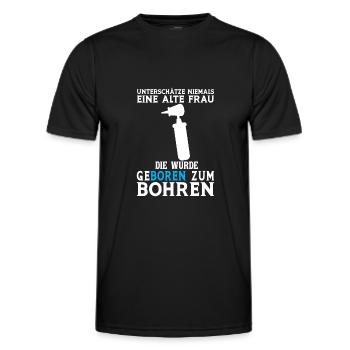 Zahn Zahnarzt Bohren Zahn Geschenk - Männer Funktions-T-Shirt - Schwarz - Vorne - AI Model Male 178 dark (178cm)