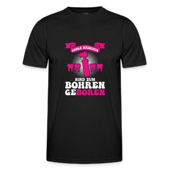 Zahn Zahnarzt Bohren Zahn Geschenk - Männer Funktions-T-Shirt - Schwarz - Vorne - AI Model Male 178 dark (178cm)