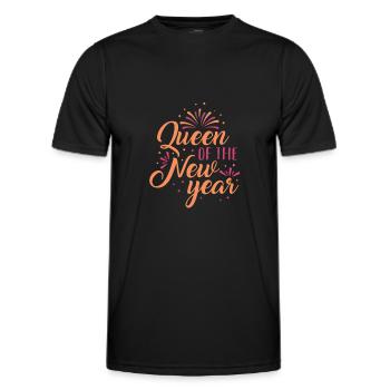 Happy New Year Queen Of The New Year - Männer Funktions-T-Shirt - Schwarz - Vorne - AI Model Male 178 dark (178cm)