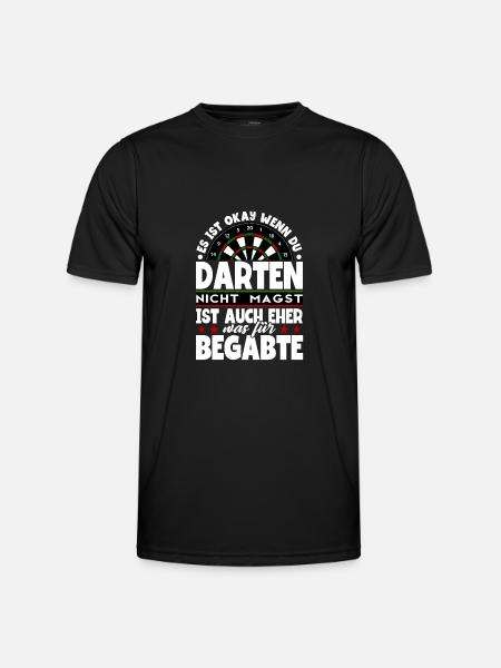 Darts Dartspieler - Männer Funktions-T-Shirt - Schwarz