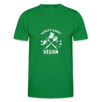 Le pire végétalien drôle d’amateur de viande au monde Anti Vegan - T-shirt sport Homme - vert - Devant - AI Model Male 178 dark (178cm)